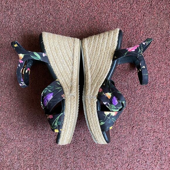 NWT Ted Baker London Cardone Floral Print Espadrille Wedge Sandal - Picture 7 of 11